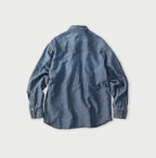 Cotton Linen Dungaree 908 Ocean Eastern Shirt Distressed