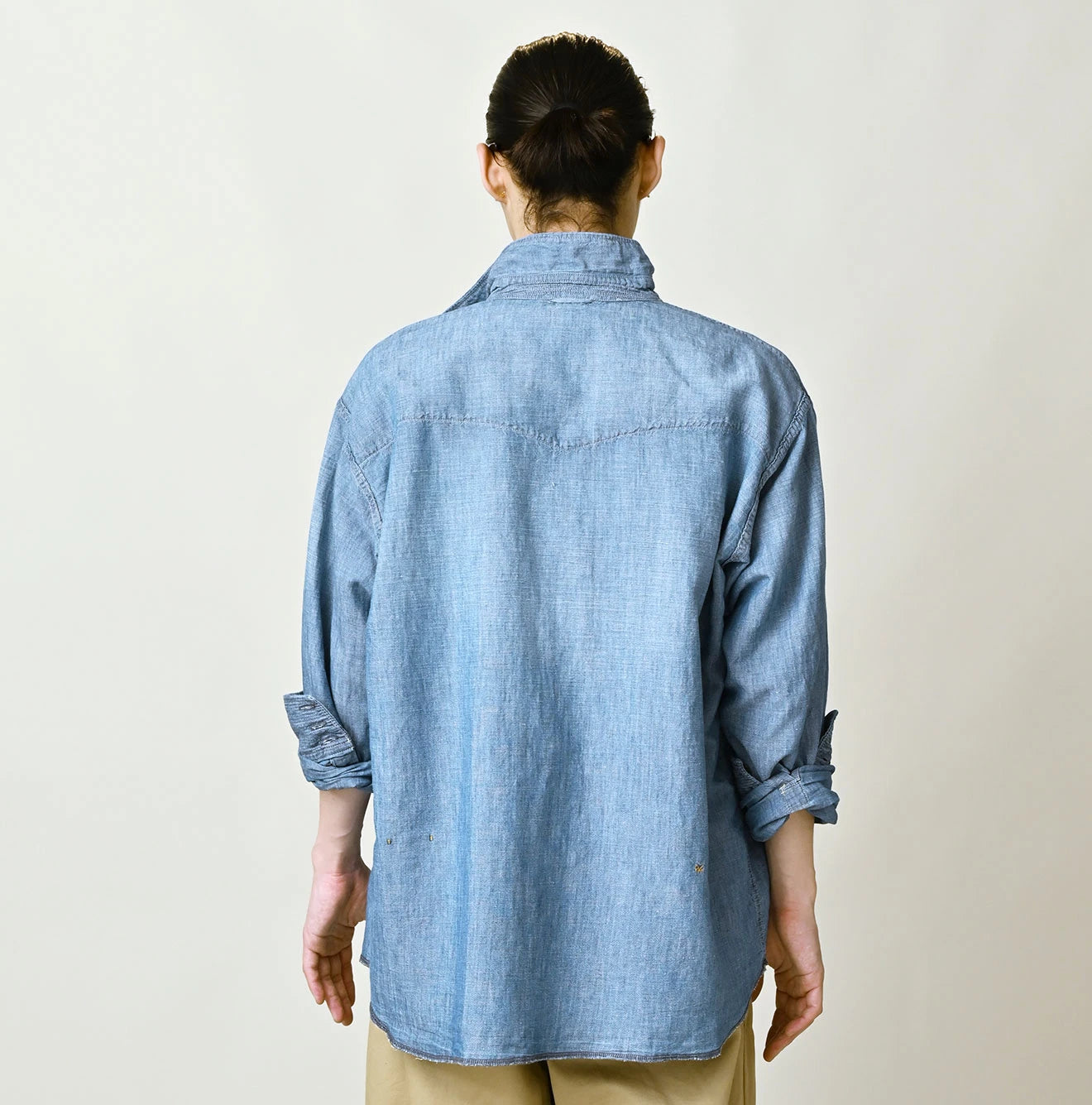 Cotton Linen Dungaree 908 Ocean Eastern Shirt Distressed