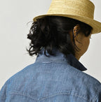 Cotton Linen Dungaree 908 Ocean Eastern Shirt Distressed