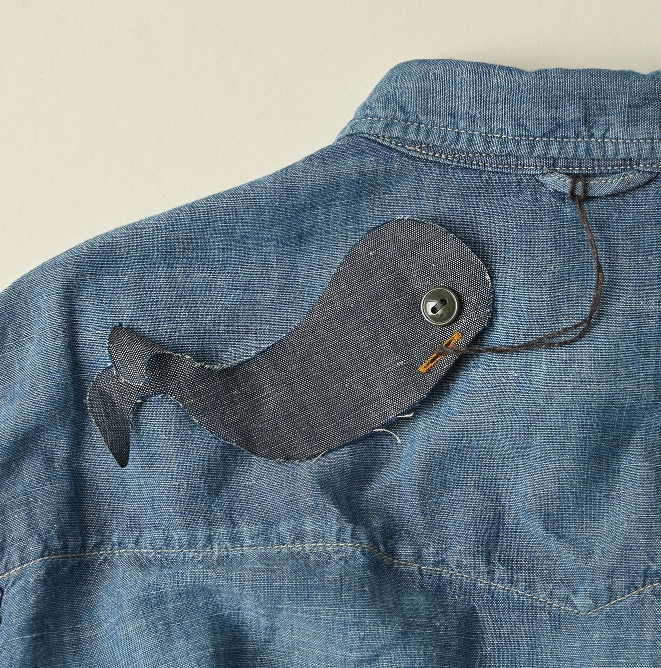 Cotton Linen Dungaree 908 Ocean Eastern Shirt Distressed