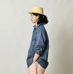 Cotton Linen Dungaree 908 Ocean Eastern Shirt Distressed