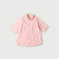 Indian Khadi OX Ocean Half Sleeve Shirt MEN Pink Chambray