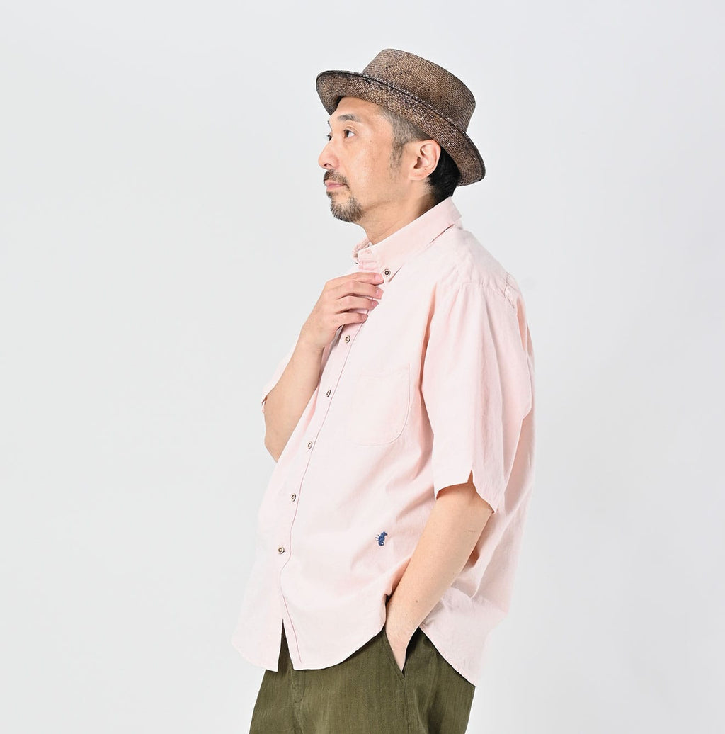 Indian Khadi OX Ocean Half Sleeve Shirt MEN Male Model