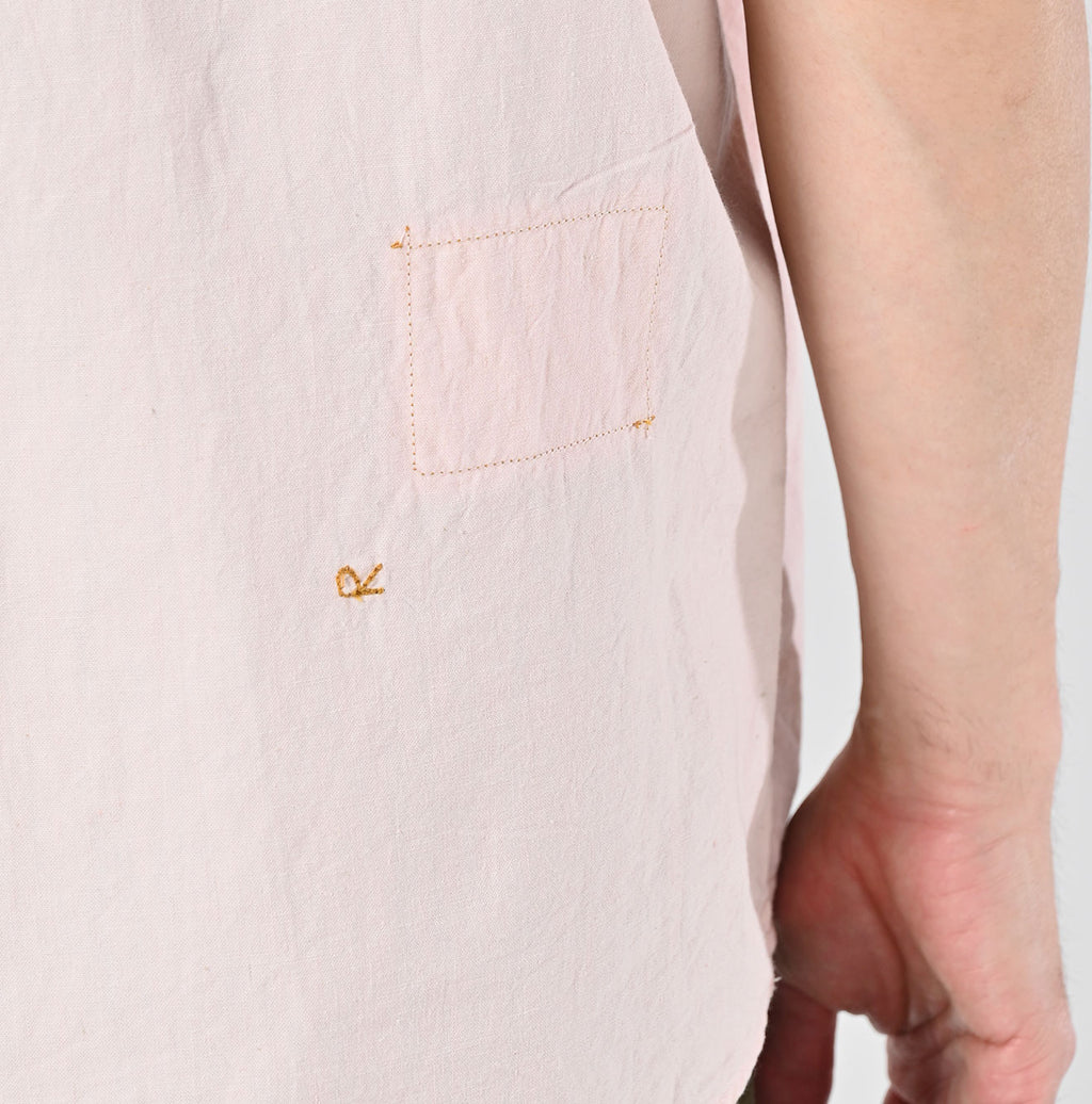 Indian Khadi OX Ocean Half Sleeve Shirt MEN Detail