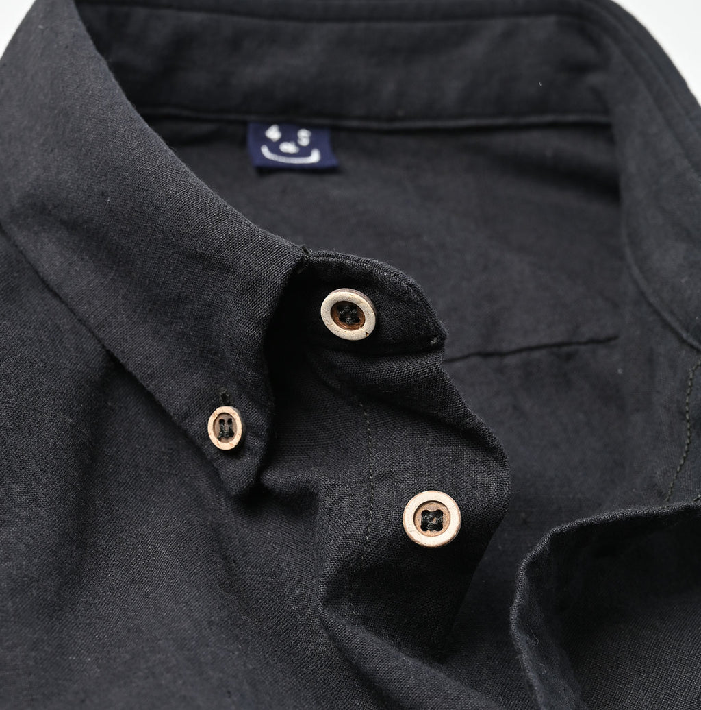 Indian Khadi OX Ocean Half Sleeve Shirt MEN Detail