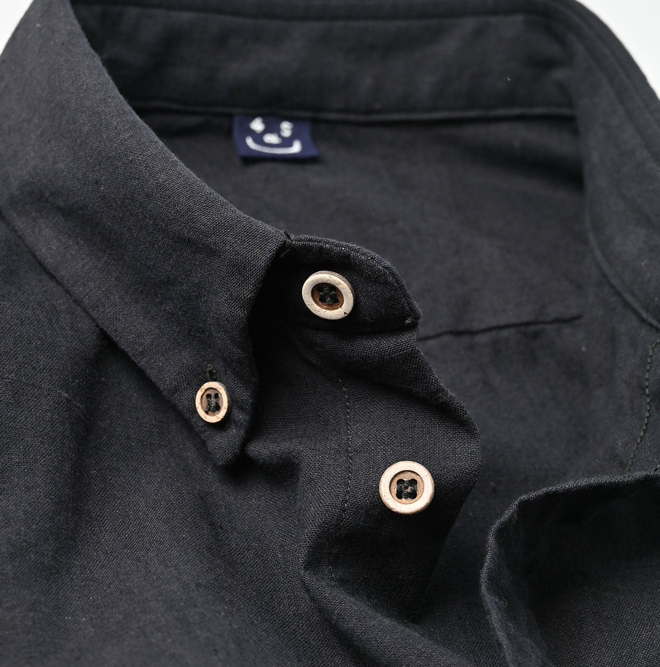 Indian Khadi OX Ocean Half Sleeve Shirt MEN Detail