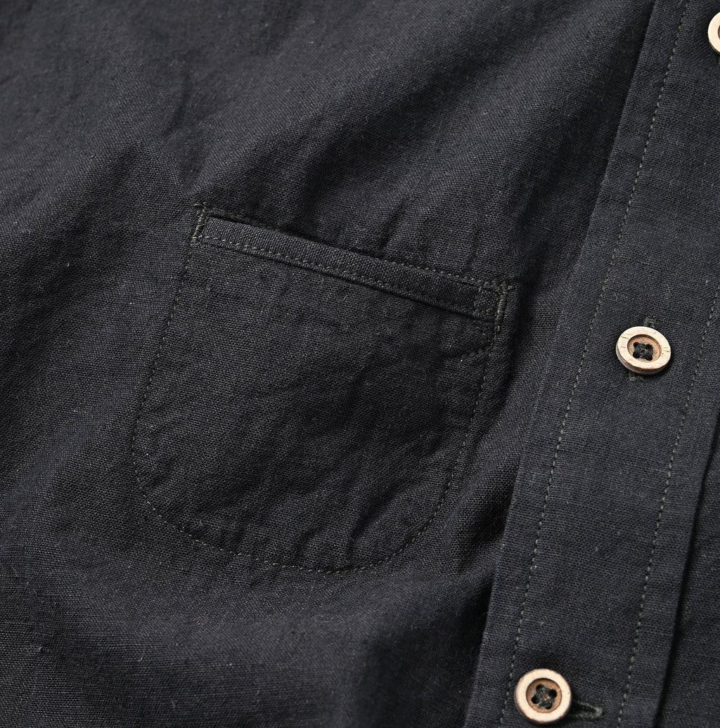 Indian Khadi OX Ocean Half Sleeve Shirt MEN Detail