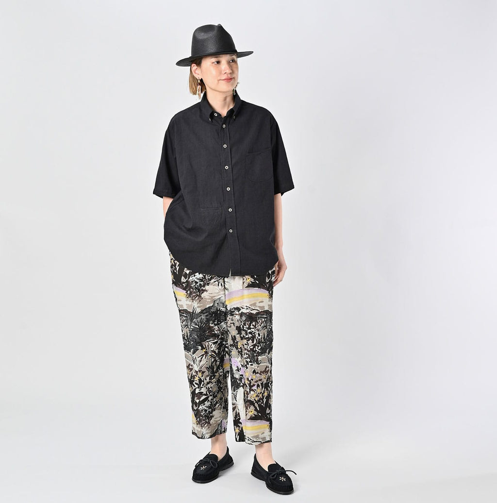 Indian Khadi OX Ocean Half Sleeve Shirt MEN Female Model