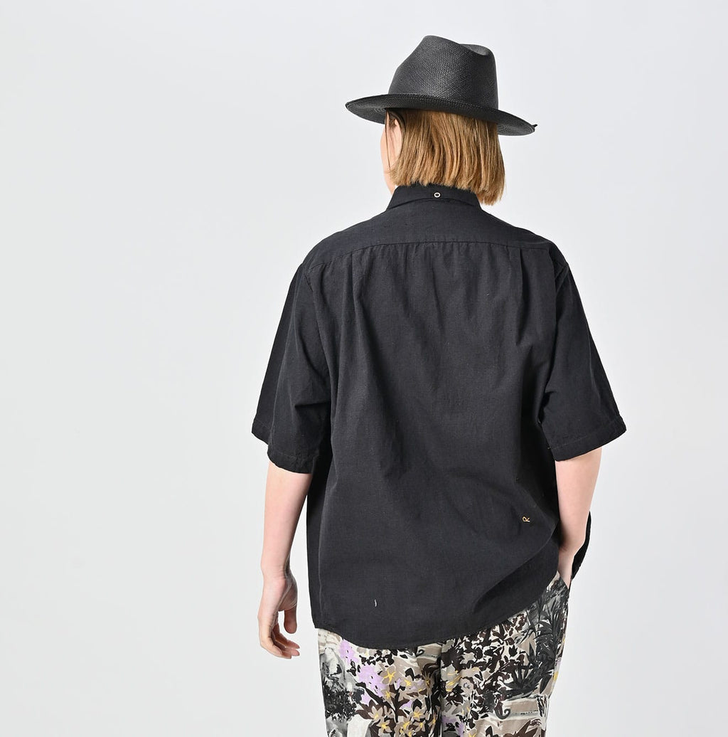 Indian Khadi OX Ocean Half Sleeve Shirt MEN Female Model