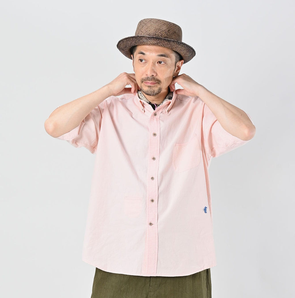 Indian Khadi OX Ocean Half Sleeve Shirt MEN Male Model