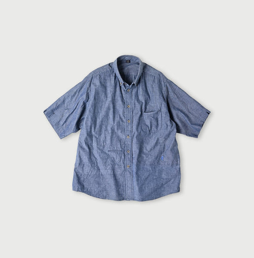 Ai Indian Khadi OX Ocean Half Sleeve Shirt MEN