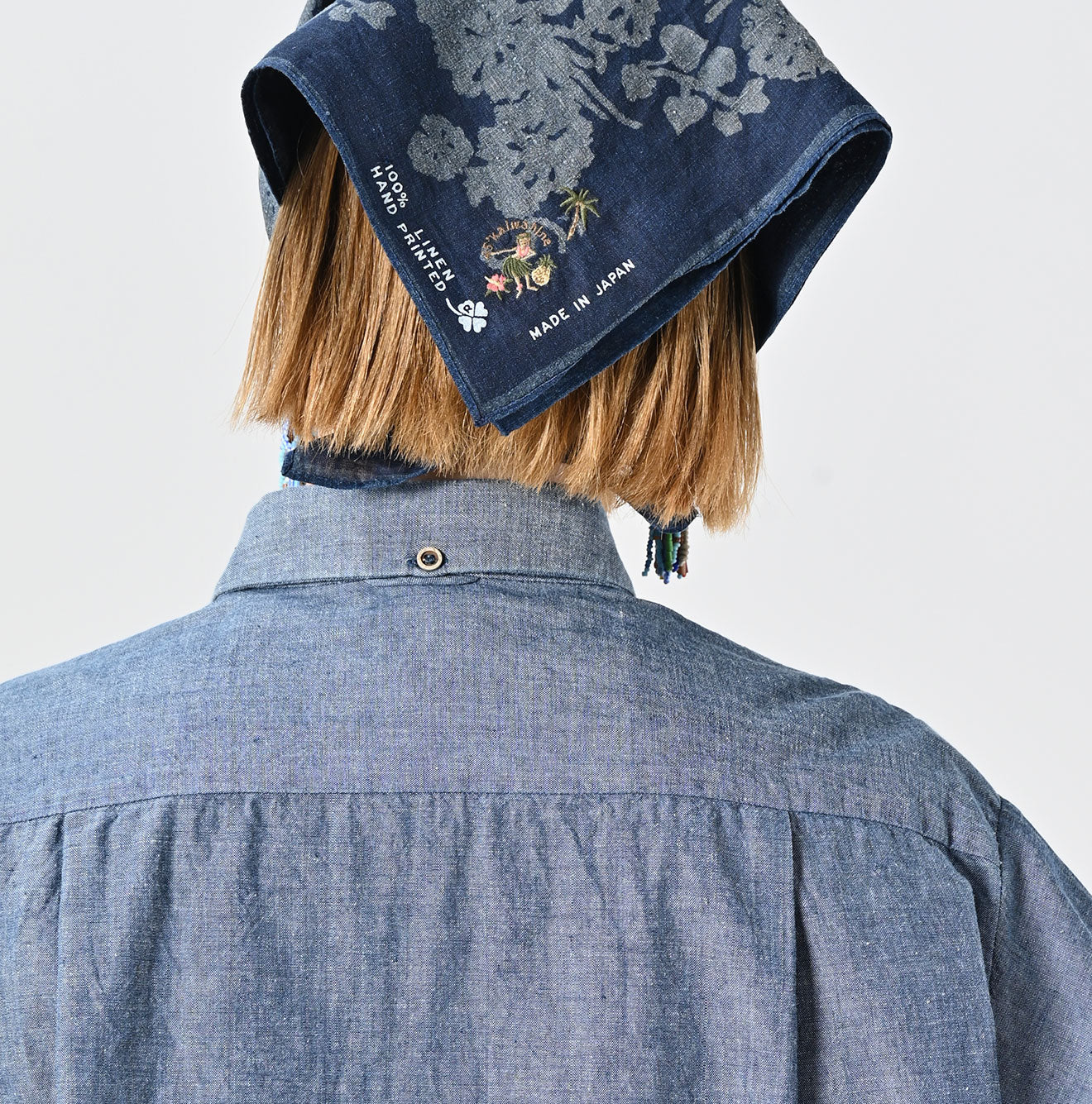 Ai Indian Khadi OX Ocean Half Sleeve Shirt MEN Detail