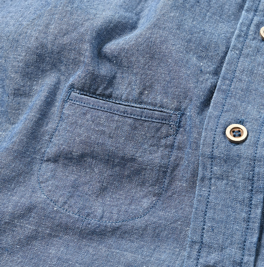 Ai Indian Khadi OX Ocean Half Sleeve Shirt MEN Detail