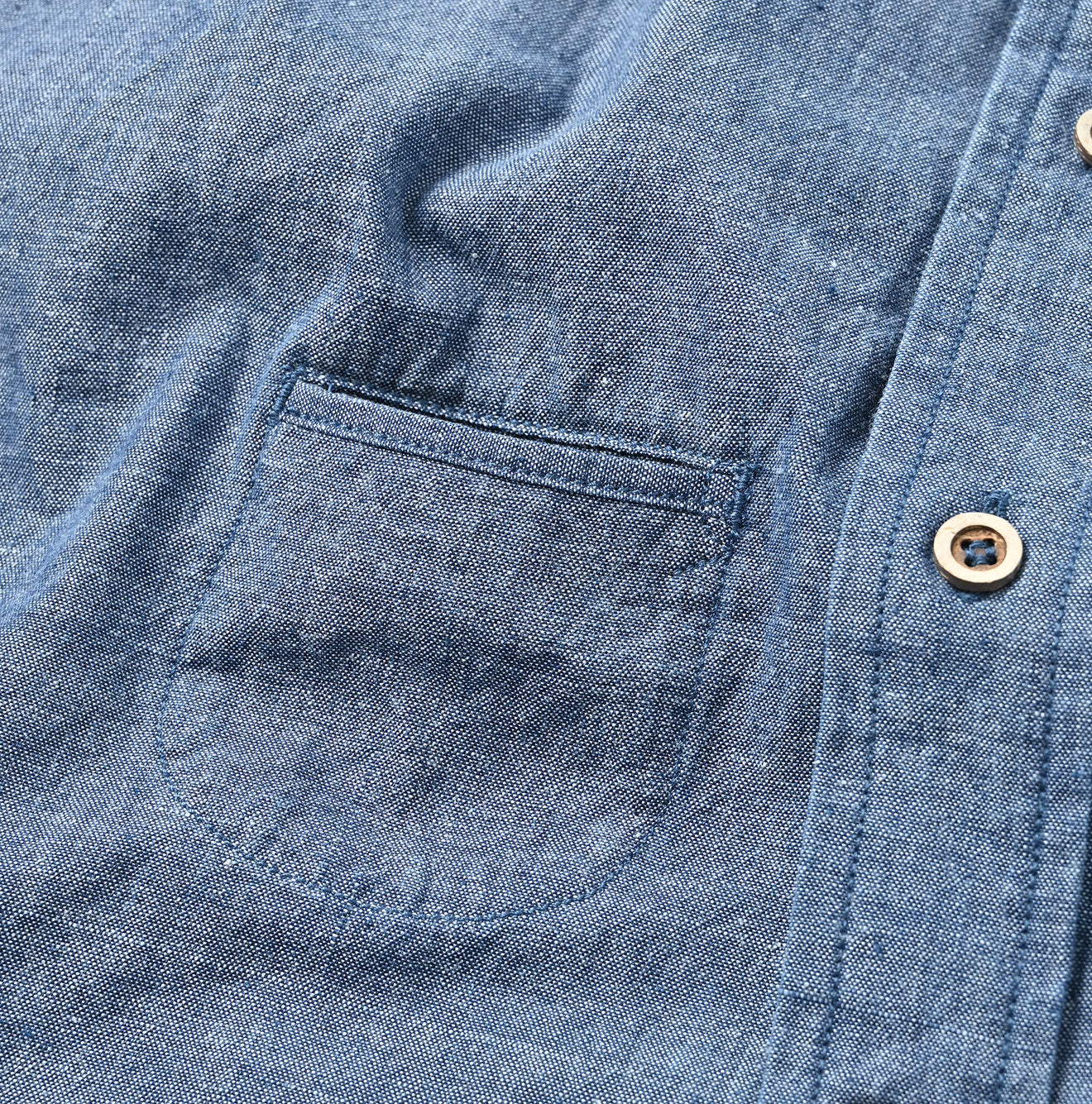 Ai Indian Khadi OX Ocean Half Sleeve Shirt MEN Detail