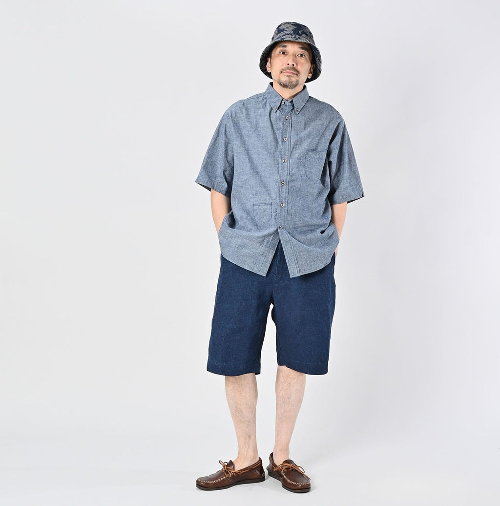 Ai Indian Khadi OX Ocean Half Sleeve Shirt MEN Male Model