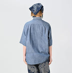 Ai Indian Khadi OX Ocean Half Sleeve Shirt MEN Female Model