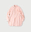 Indigo Khadi OX 908 Stand Collar Grandpa Pull Shirt Pink Chambray