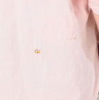 Indigo Khadi OX 908 Stand Collar Grandpa Pull Shirt Detail