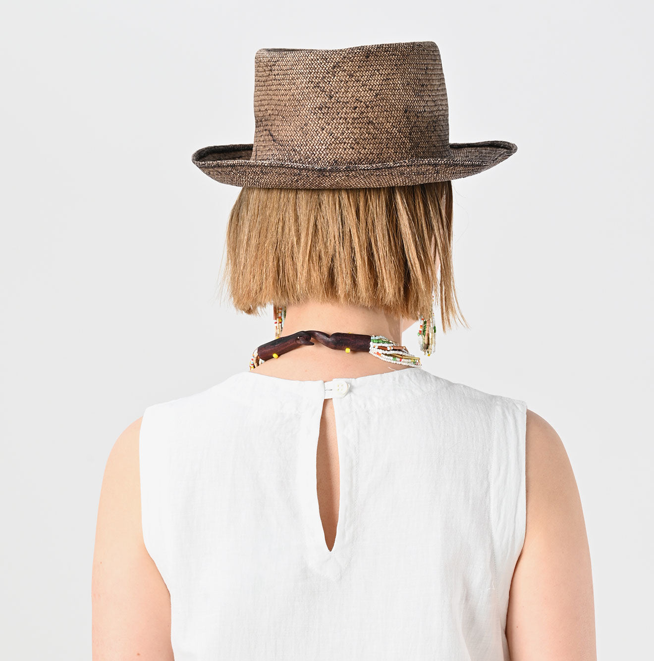 Indian Khadi OX Sleeveless Poyon Dress Detail