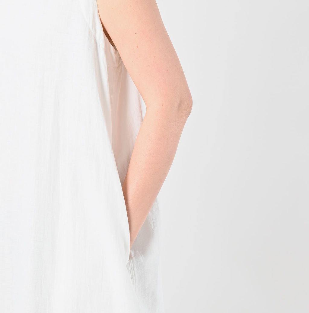 Indian Khadi OX Sleeveless Poyon Dress Detail