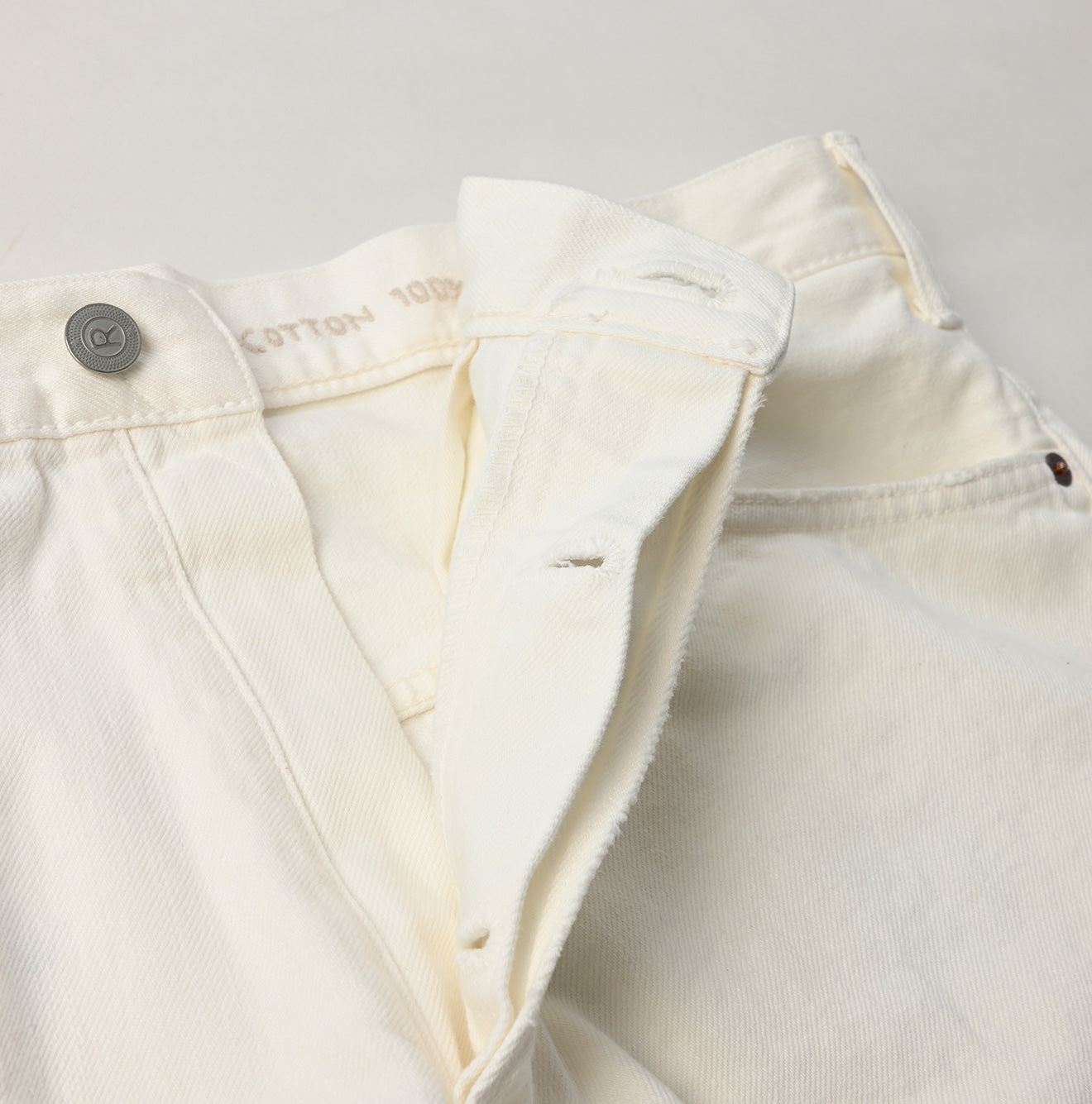 Rye Mugi Denim Cross Over Pants White Distressed Detail