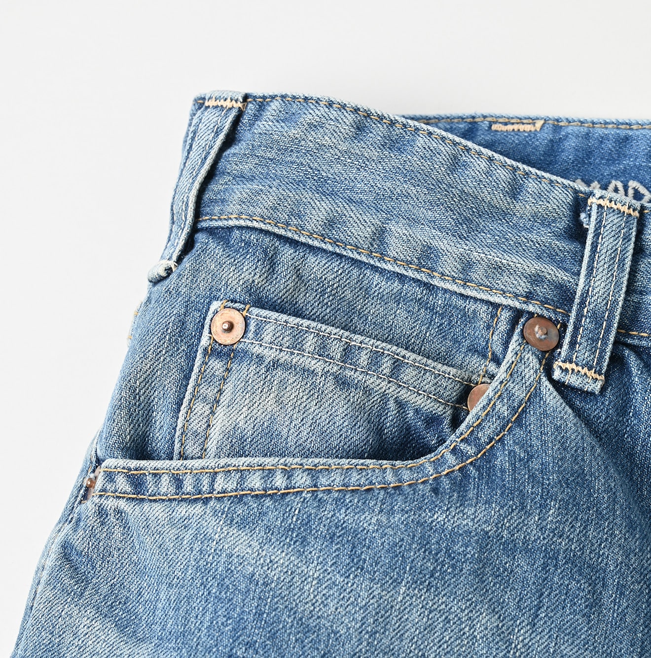 Rye Mugi Denim Charlotte 5 Tan Detail