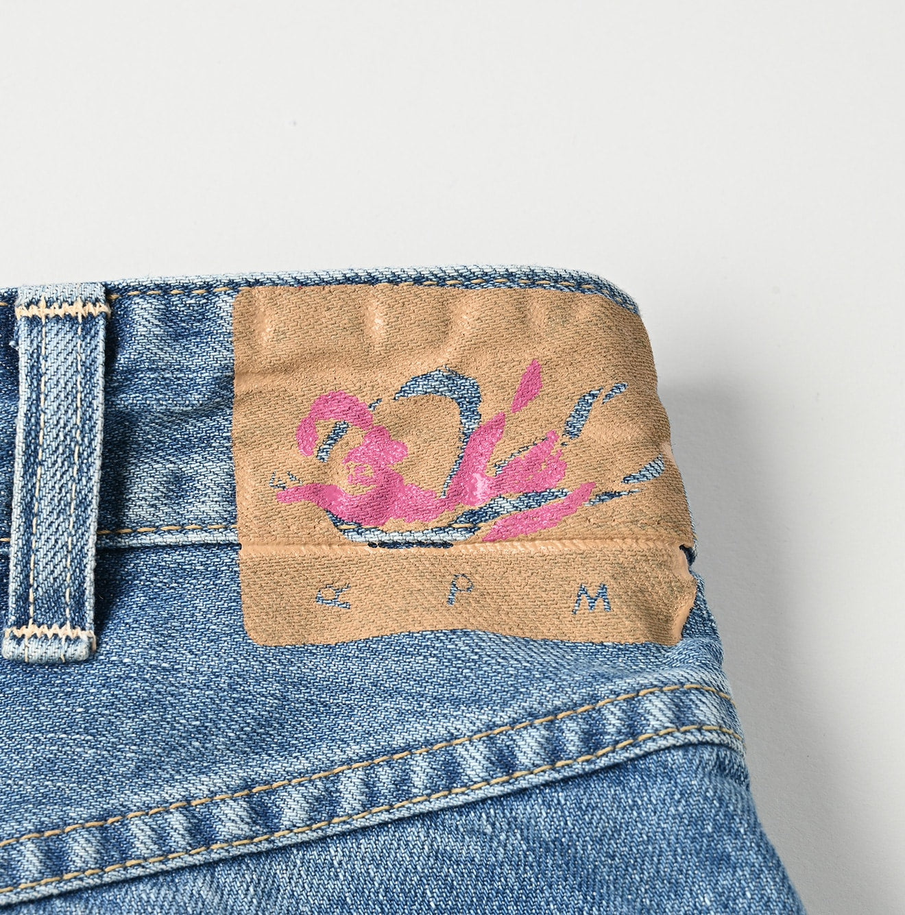 Rye Mugi Denim Charlotte 5 Tan Detail