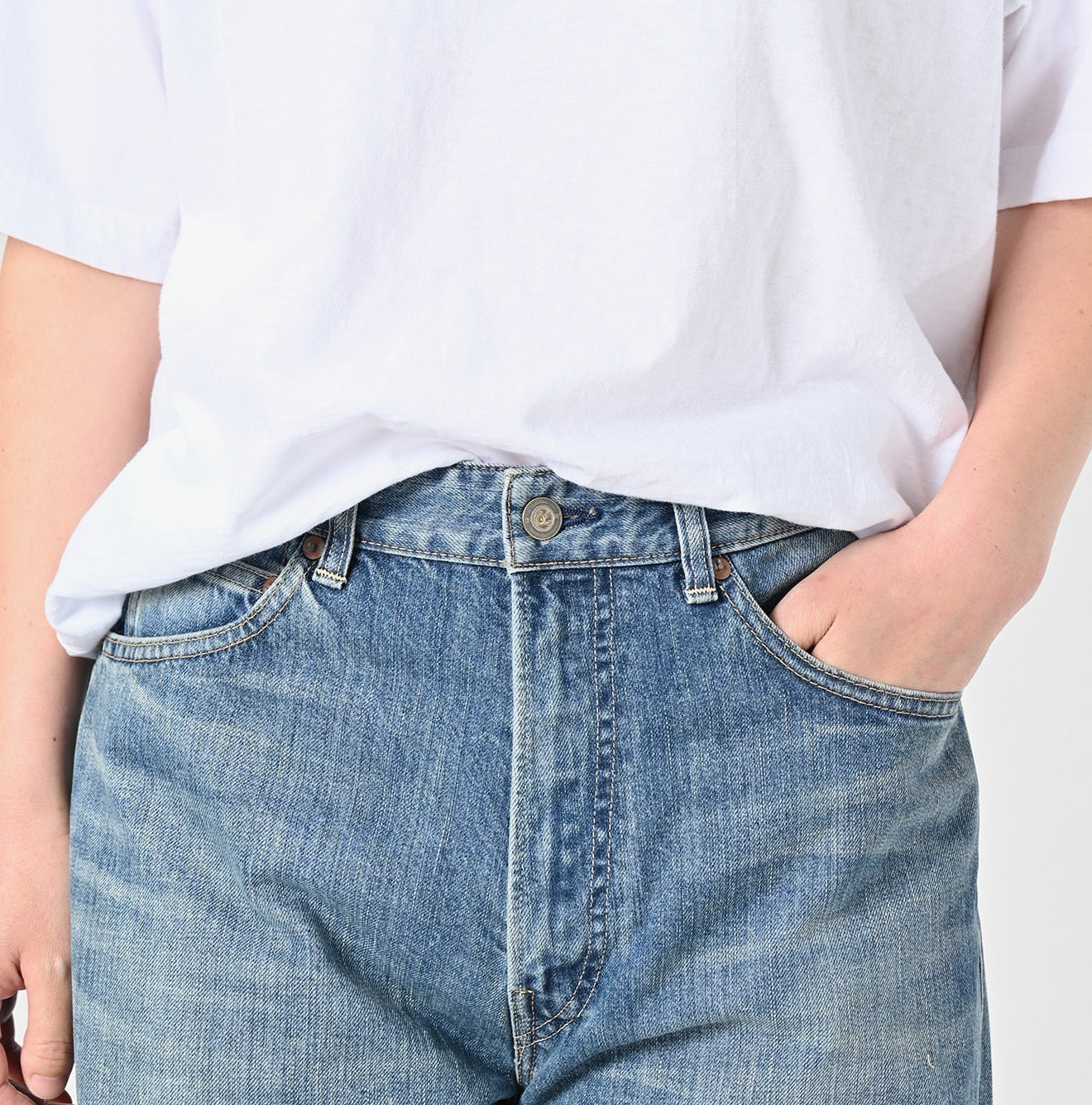 Rye Mugi Denim Charlotte 5 Tan Detail