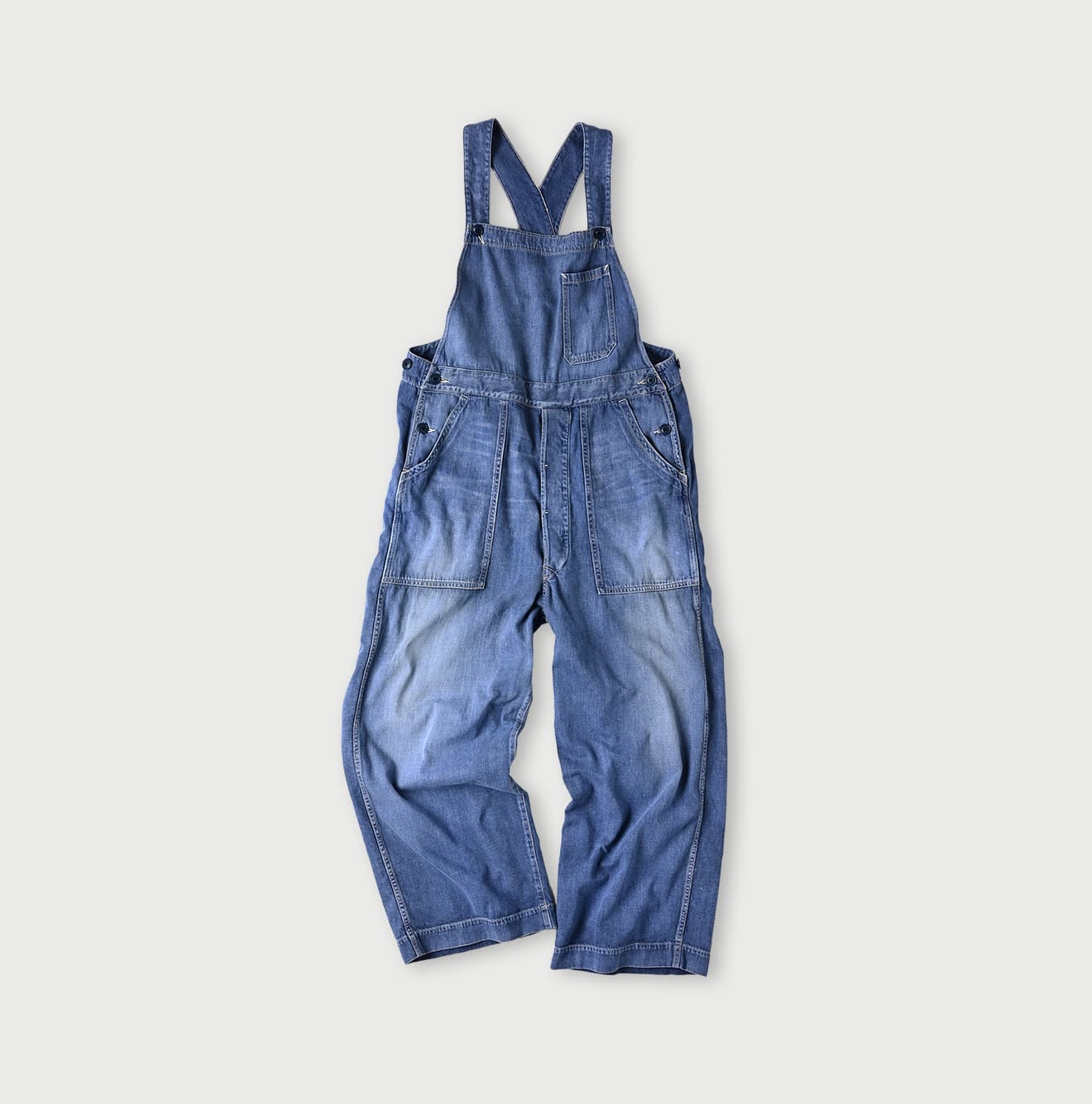 Mon-petit Denim 908 Over All Indigo Tan