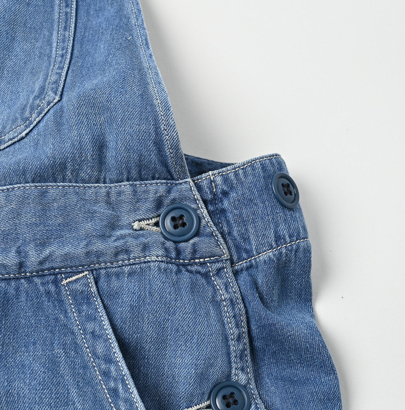 Mon-petit Denim 908 Over All Tan Detail
