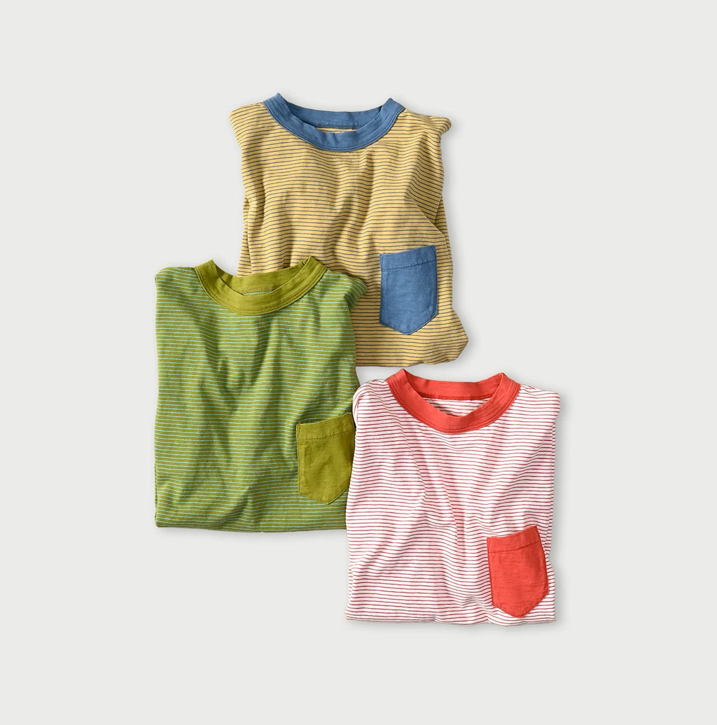 Tenjiku Striped 908 45 Star Pocket T-shirt
