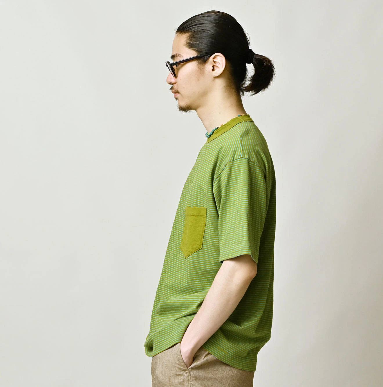 Tenjiku Striped 908 45 Star Pocket T-shirt