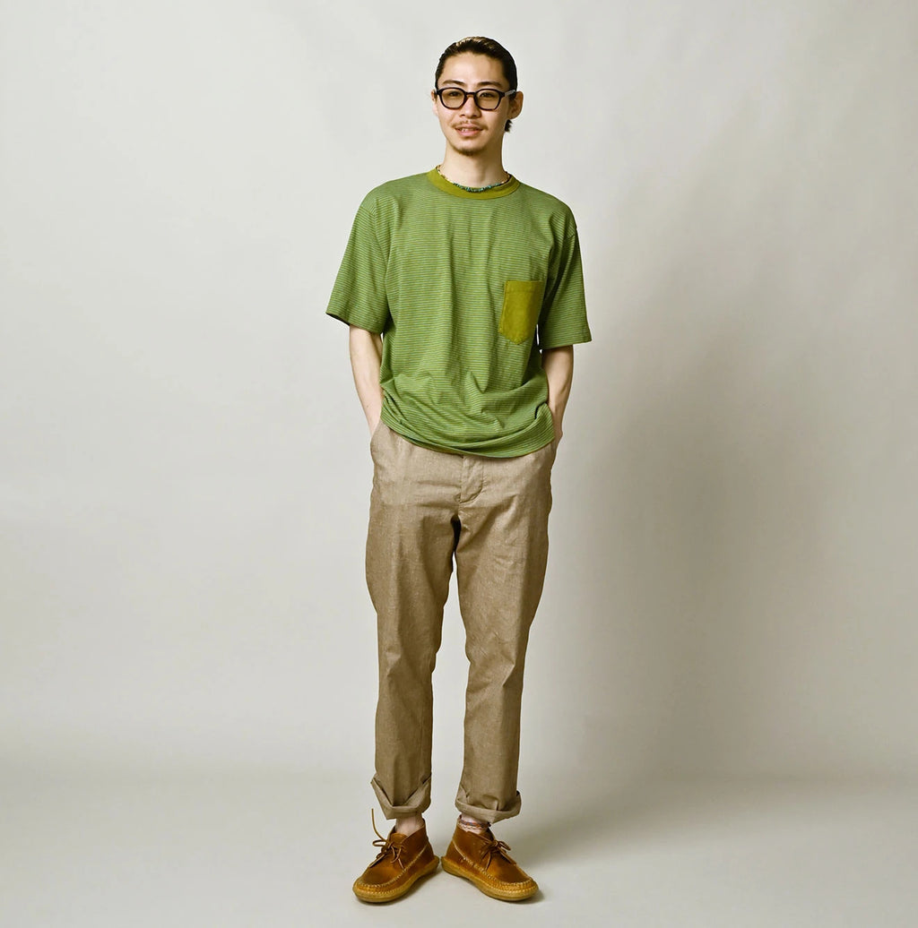 Tenjiku Striped 908 45 Star Pocket T-shirt