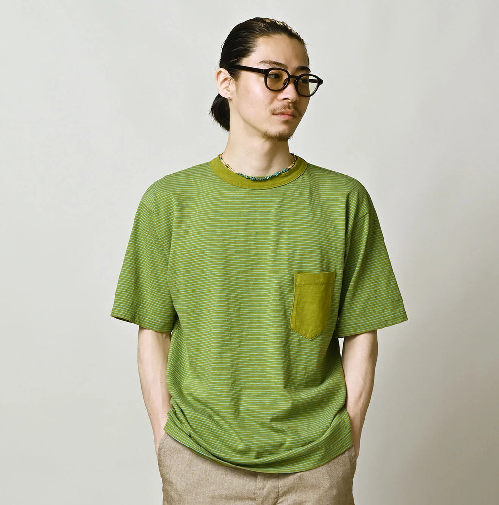 Tenjiku Striped 908 45 Star Pocket T-shirt