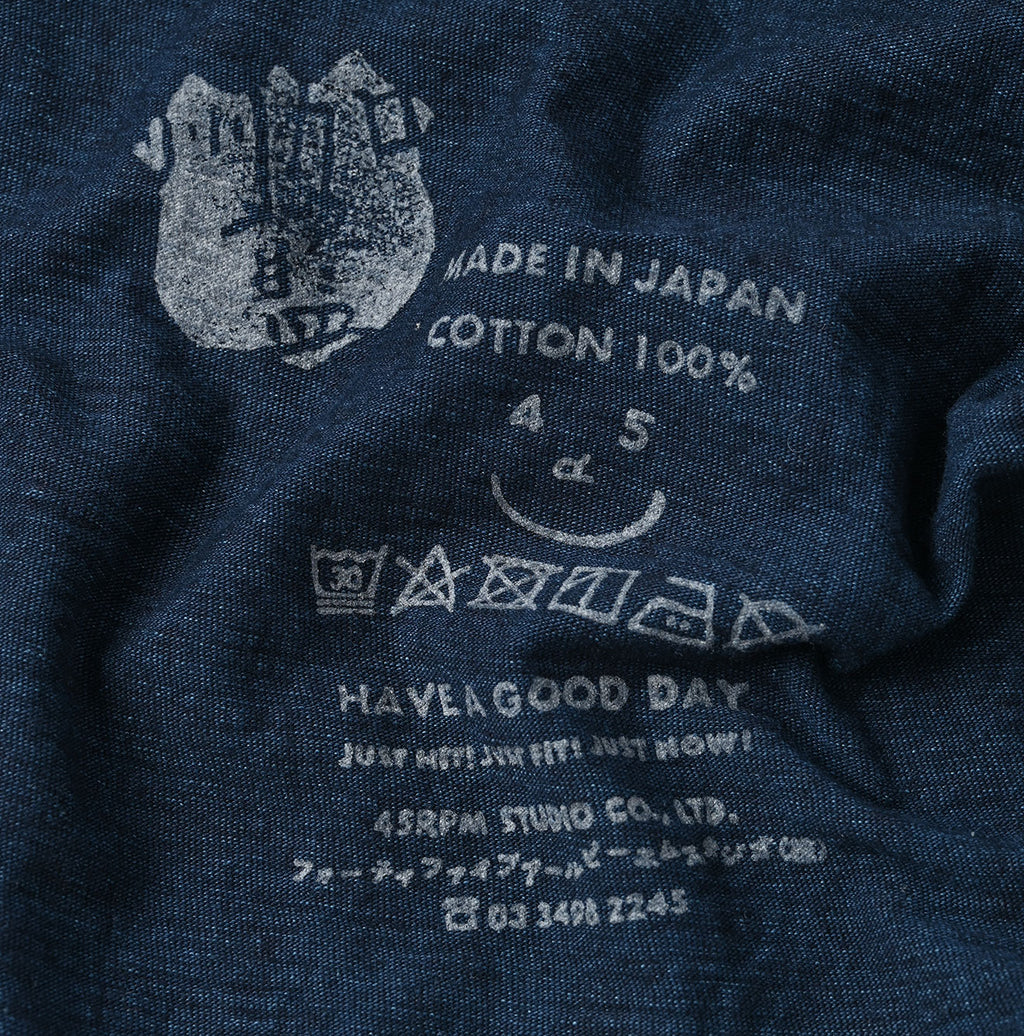 Indigo Tenjiku 908 45 Star T-shirt Detail
