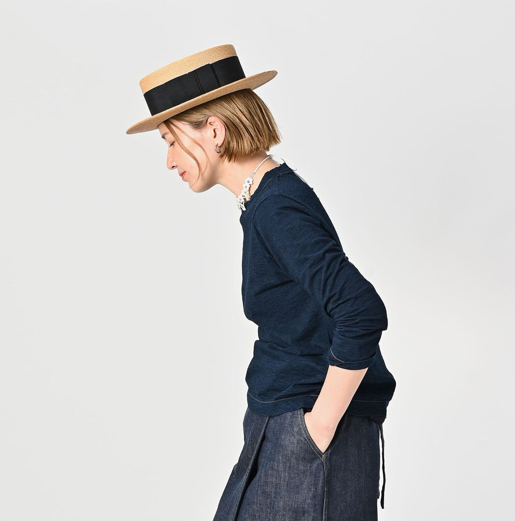 Indigo Tenjiku Square T-shirt Female Model