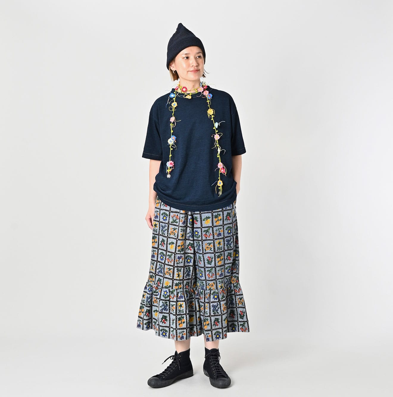 Indigo Tenjiku 908 Ocean T-shirt Female Model