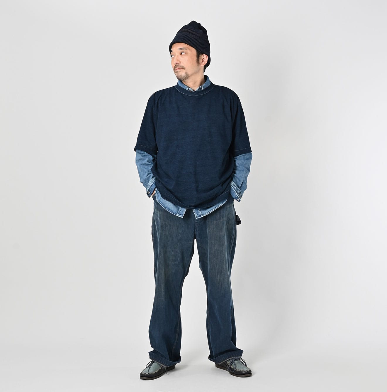 Indigo Tenjiku 908 Ocean T-shirt Male Model