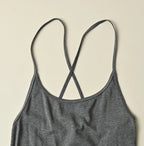 Top Ribbed Cross-Back Camisole