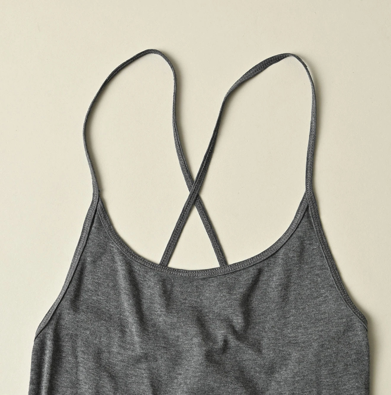 Top Ribbed Cross-Back Camisole