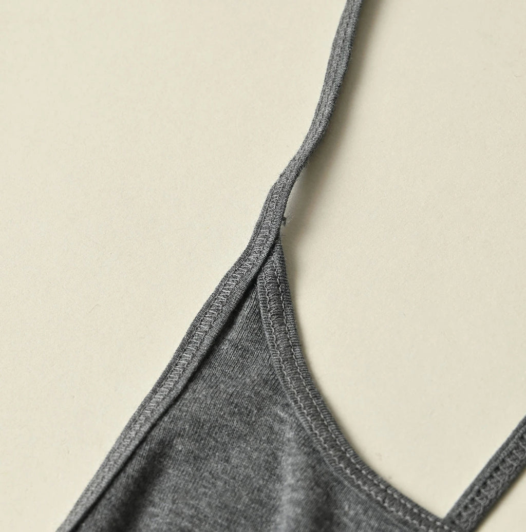 Top Ribbed Cross-Back Camisole