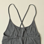 Top Ribbed Cross-Back Camisole