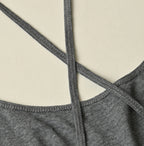 Top Ribbed Cross-Back Camisole