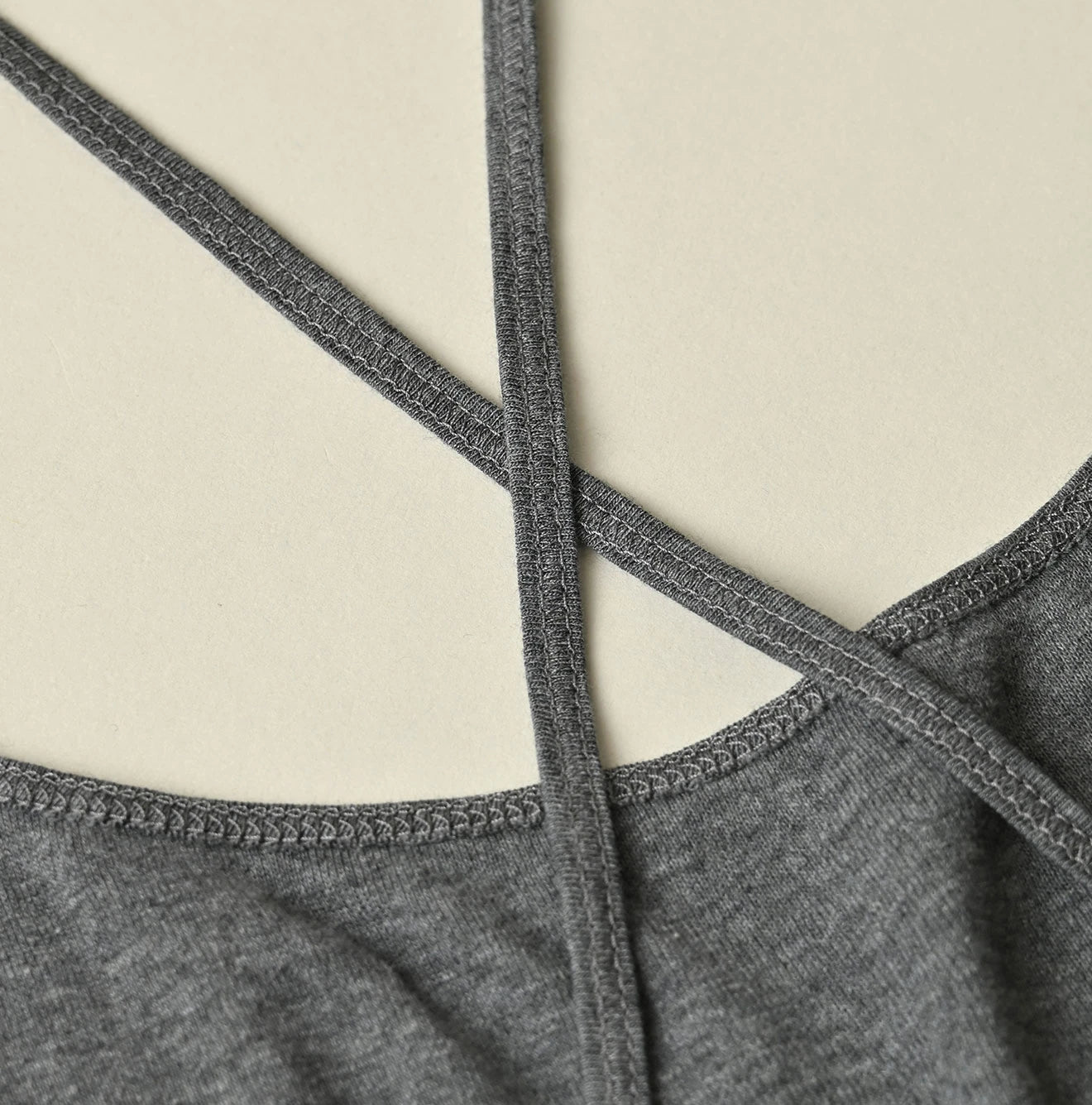 Top Ribbed Cross-Back Camisole
