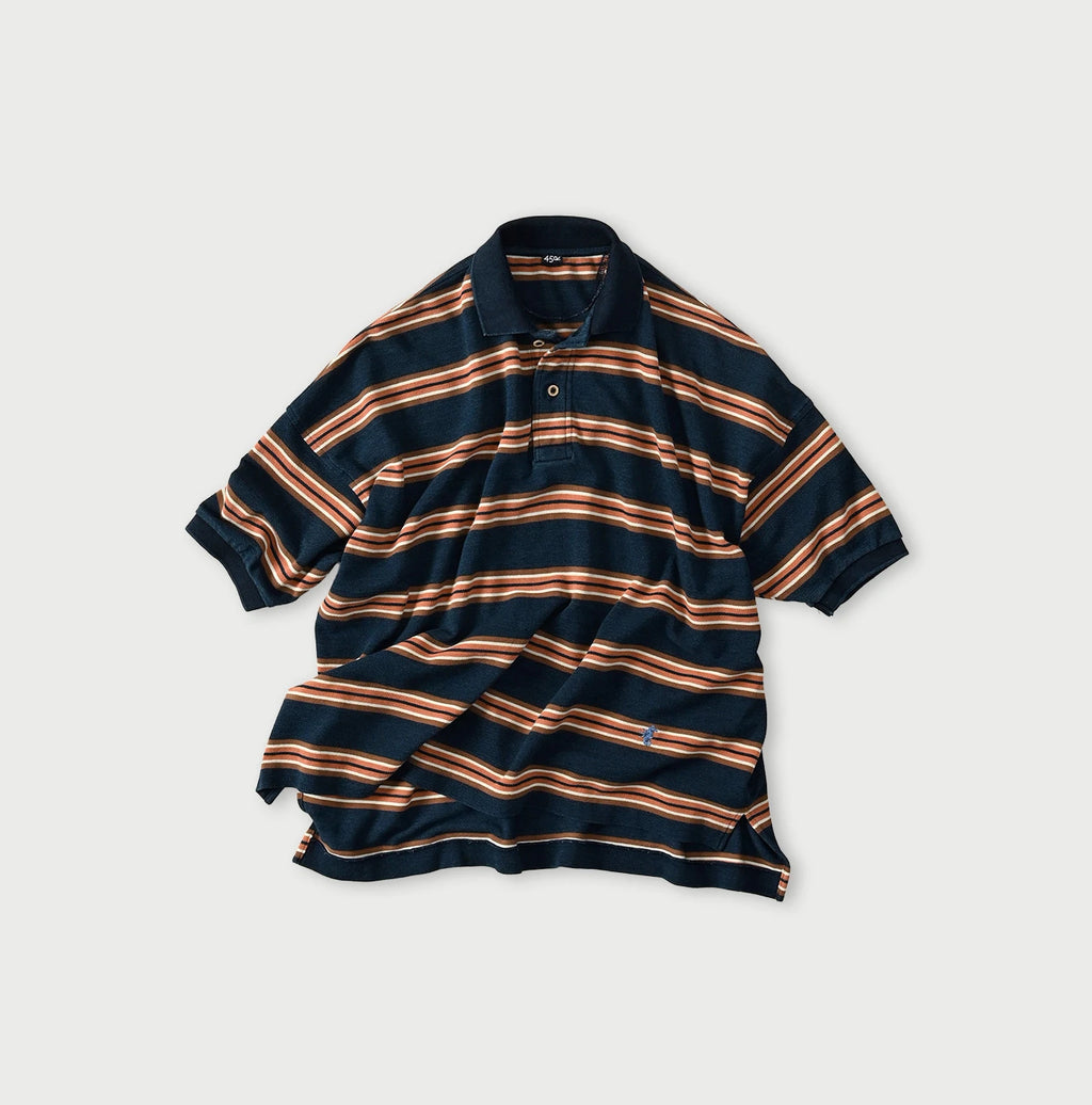 Indigo Striped KANOKO 908 Uma Polo Shirt