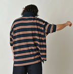 Indigo Striped KANOKO 908 Uma Polo Shirt