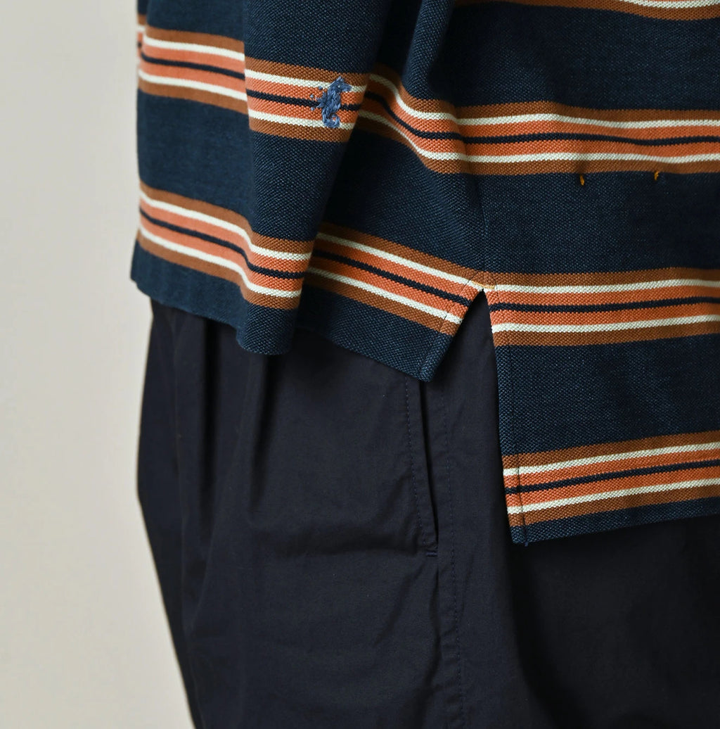 Indigo Striped KANOKO 908 Uma Polo Shirt