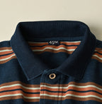 Indigo Striped KANOKO 908 Uma Polo Shirt