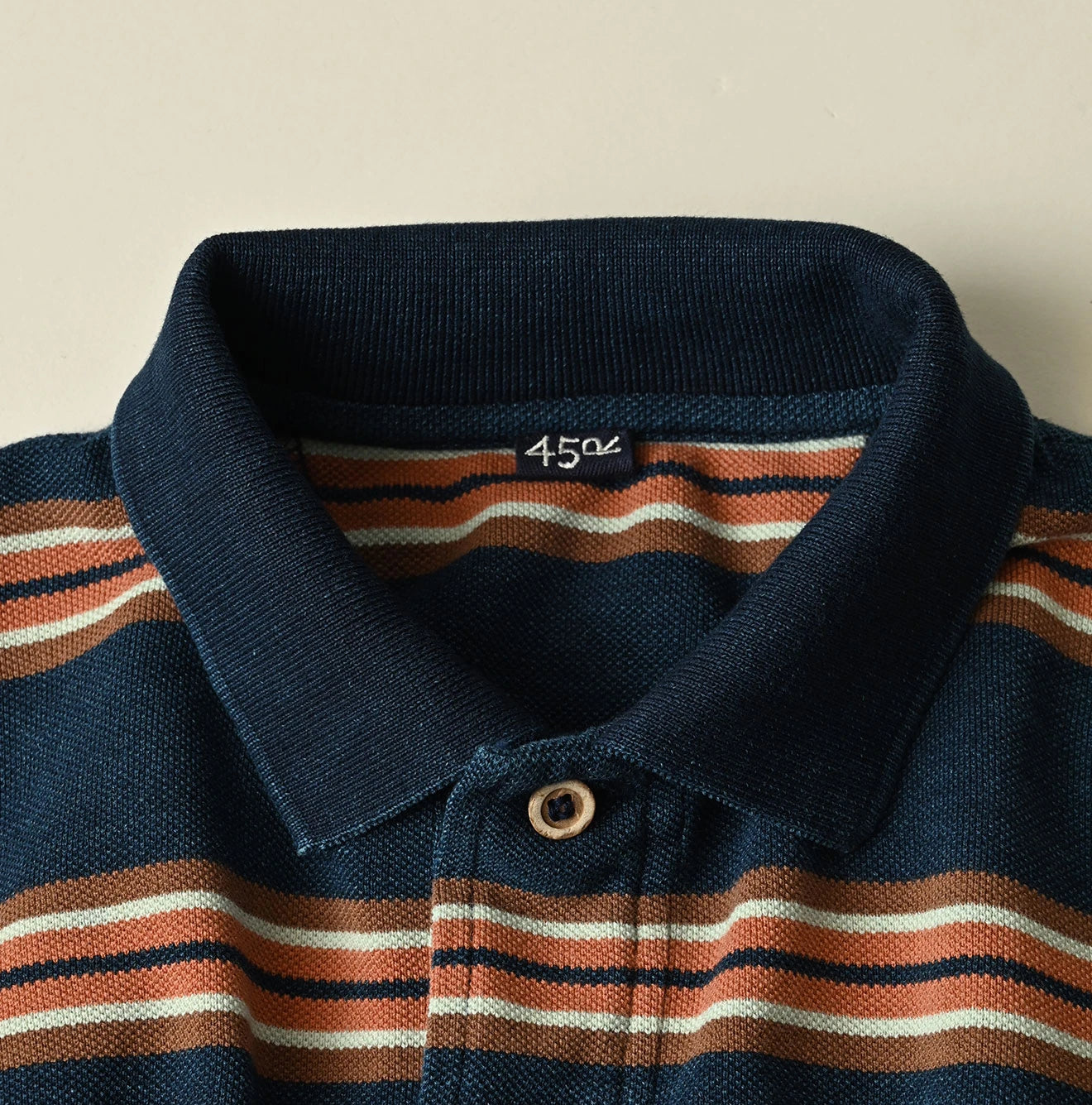 Indigo Striped KANOKO 908 Uma Polo Shirt