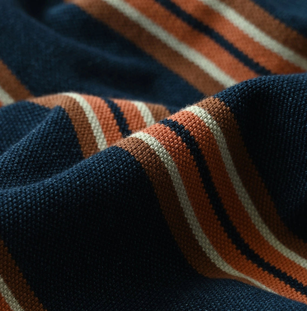 Indigo Striped KANOKO 908 Uma Polo Shirt